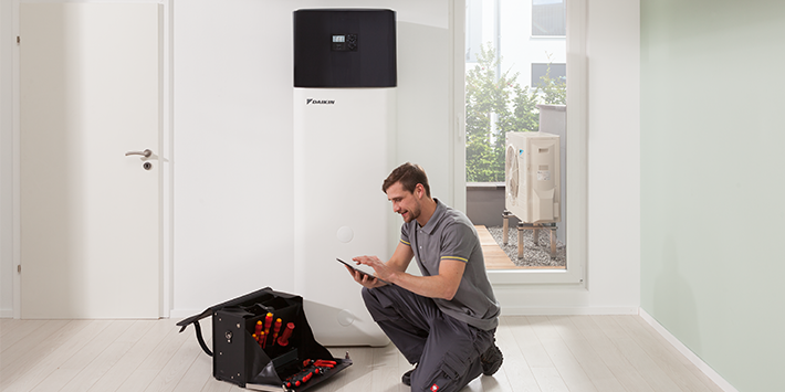 Daikin Altherma sooja tarbevee soojuspumba ECH₂O paigaldus